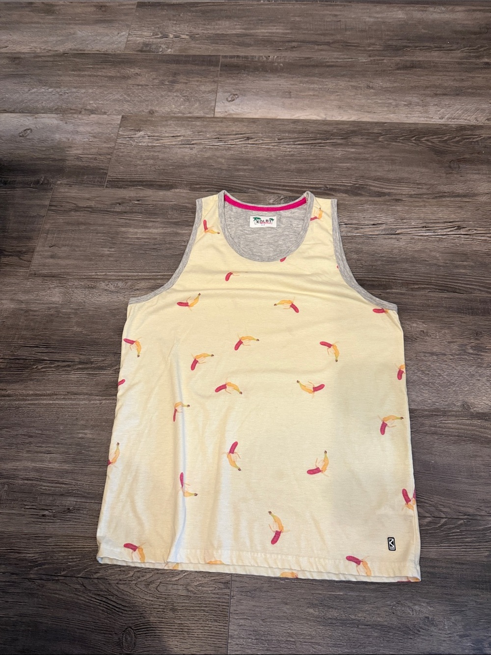 Kolby‎ Men’s Yellow Banana Print Tank Top